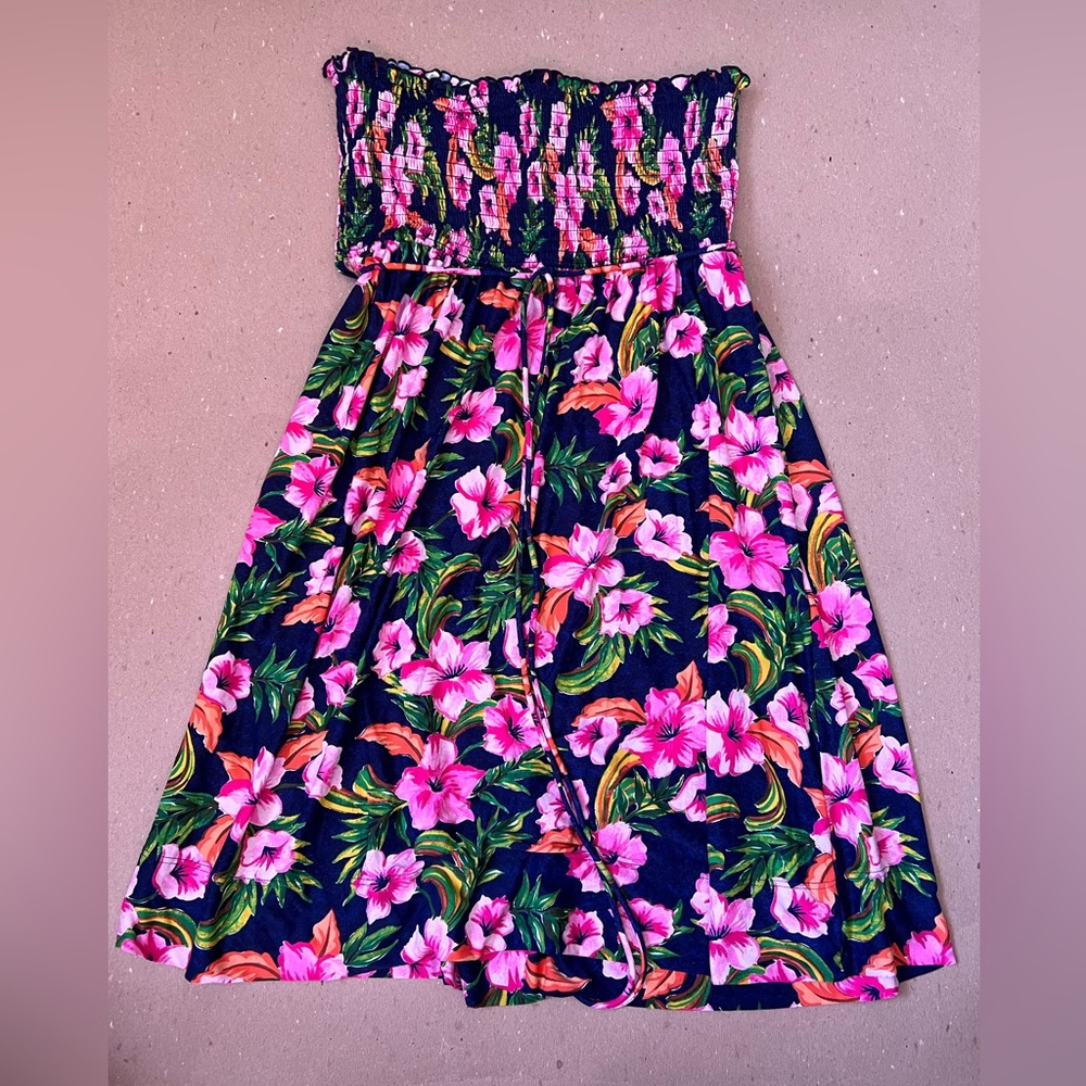 Juicy Couture Navy Floral Cover Up Dress